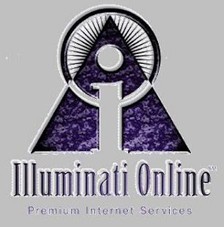 illuminati Online computer internet web site hosting all-seeing eye of horus pyramid and sun symbolism logo